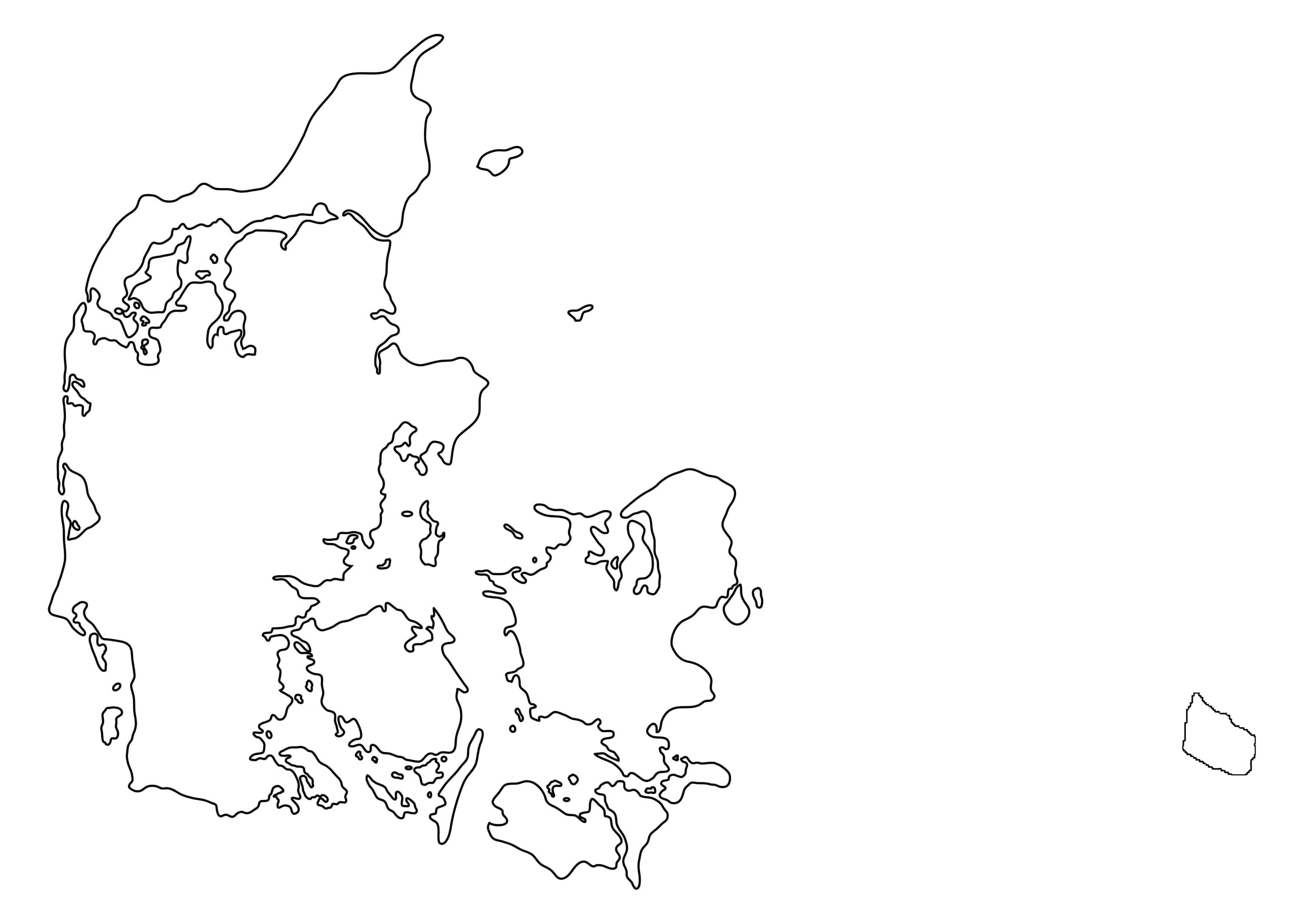 Danmark kort